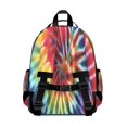 thumbnail image 3 of Colorful Tie Dye Pattern Backpack for School,Cute School Bag,Schoolbag with Adjustable Shoulder Straps & Padded Back,15.25"x11.5"x5.25", 3 of 5