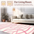 thumbnail image 2 of ODIKA 8'x10' Machine Washable Non-Slip Area Rug, Delicate Blush Ribbon High Traffic Rug with Pad, Pink, 451995, 2 of 8