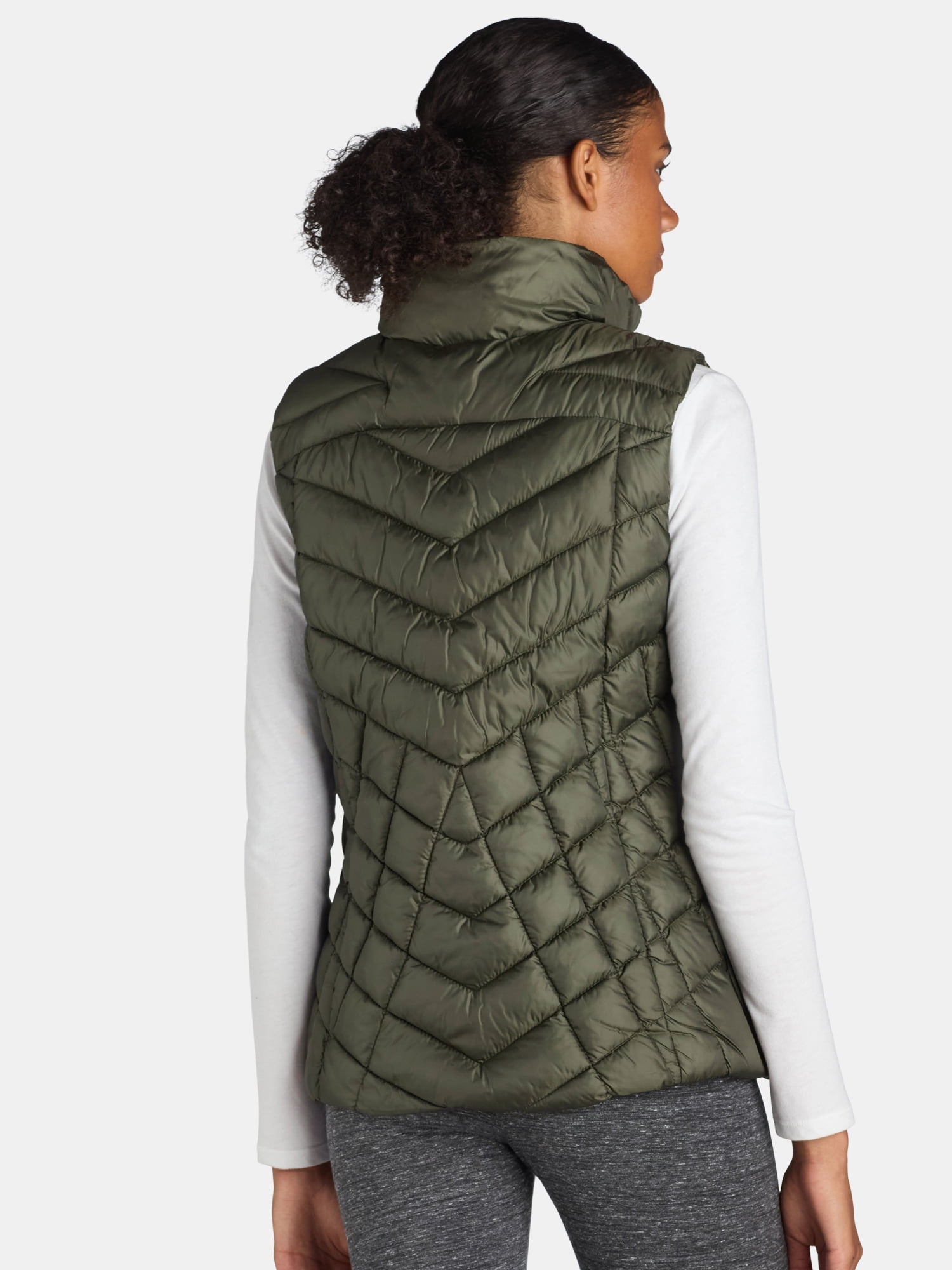 Big Chill Women's Chevron Quilted Puffer Vest, Midweight, Sizes S-3X