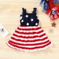 thumbnail image 3 of Younger Tree Toddler Baby Girls 4th of July Clothes Outfit Stars Stripes Sleeveless Dress Independent's Day Suits for 18-24 Months, 3 of 7