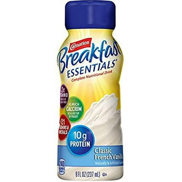 Carnation Breakfast Essentials French Vanilla Flavor 8 oz. Bottle EACH