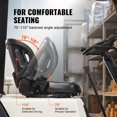 thumbnail image 4 of Universal Forklift Seat with Adjustable Angle Backrest 70°-110°, Extended Slot 6.3"-13.4", Micro Switch Safety Lock, Seatbelt, Wrap-around Design for Tractor, Loader, Excavator, Durable PVC Leather, 4 of 7