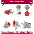 thumbnail image 2 of DolliBu I LOVE YOU Plush Marine Gray Shark - Cute Stuffed Animal with Heart for Valentines, Anniversary, Romantic Date, Boyfriend, or Girlfriend Gift - 6 Inches, 2 of 6