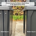 thumbnail image 6 of Sturdy Essentials 32 Gallon Square 100% Recycled Plastic Heavy Duty Outdoor Trash Can with Push Lid - Green, 6 of 8