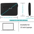 thumbnail image 5 of Laptop Sleeve 15 inch, Shockproof Protective Computer Carrying Cover with Front Pocket, Briefcase Laptop Sleeve Bag for 15 inch New MacBook Air, MacBook Pro, HP, Dell, Asus, Black, 5 of 14