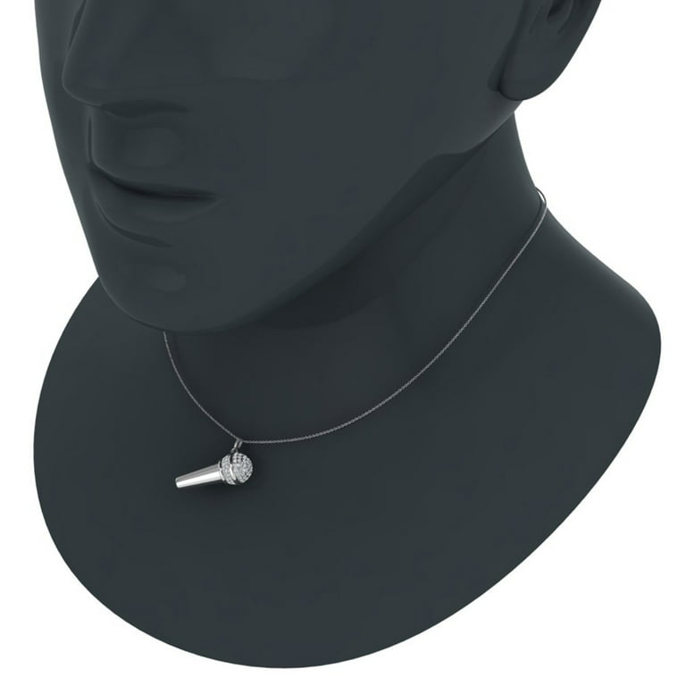 Microphone charm shop necklace