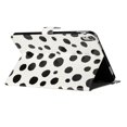 thumbnail image 5 of ELEHOLD Leather Case for iPad 10th Gen 10.9" 2022, Cute Point Pattern with Card Slots Auto Wake/Sleep Function Cover Kickstand Magnetic Clasp Shockproof Protective Case, White + Black, 5 of 8