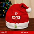 thumbnail image 1 of Gorros de Navidad para adultos, gorros rojos cómodos de Papá Noel, adornos para Navidad, Año Nuevo, Festival, suministros para fiestas, 1 of 4