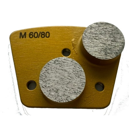 

(3-Pack) Trapezoidal Diamond Grinding Discs Grinder Pads Compatible with ASL/ Iron Horse Grinders Grinding Concrete Floor 60/80 Grit Standard Bond