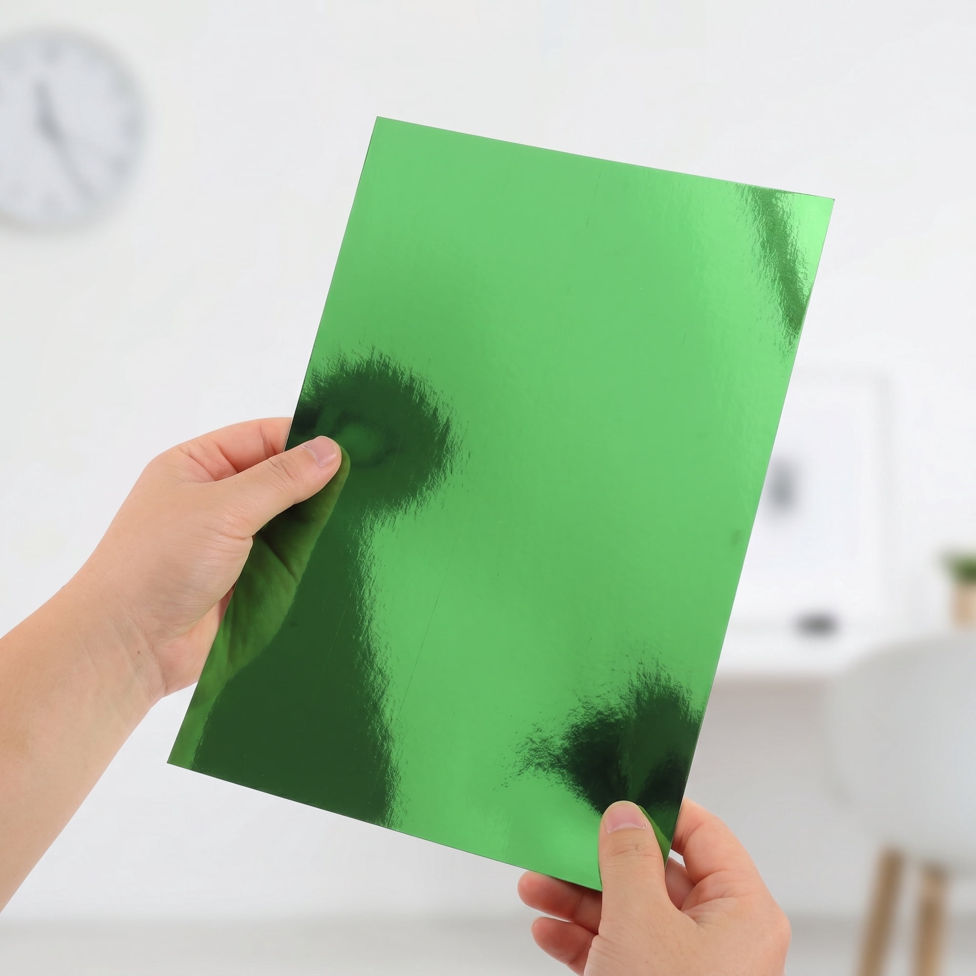 Uonlytech Green Metallic Reflective Craft Paper for Scrapbooking Card Making Projects and Crafts