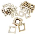 thumbnail image 1 of thinsony 100Pieces Bulk Unfinished Wooden Pieces Crafts Square, 1 of 7