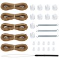 thumbnail image 2 of 3 Set RV Blinds Repair Kit for Camper Window, Pleated RV Shade Repair Kit, Camper Blinds String Maintain for Day Night Pleated Window Shade-Tan, 2 of 7