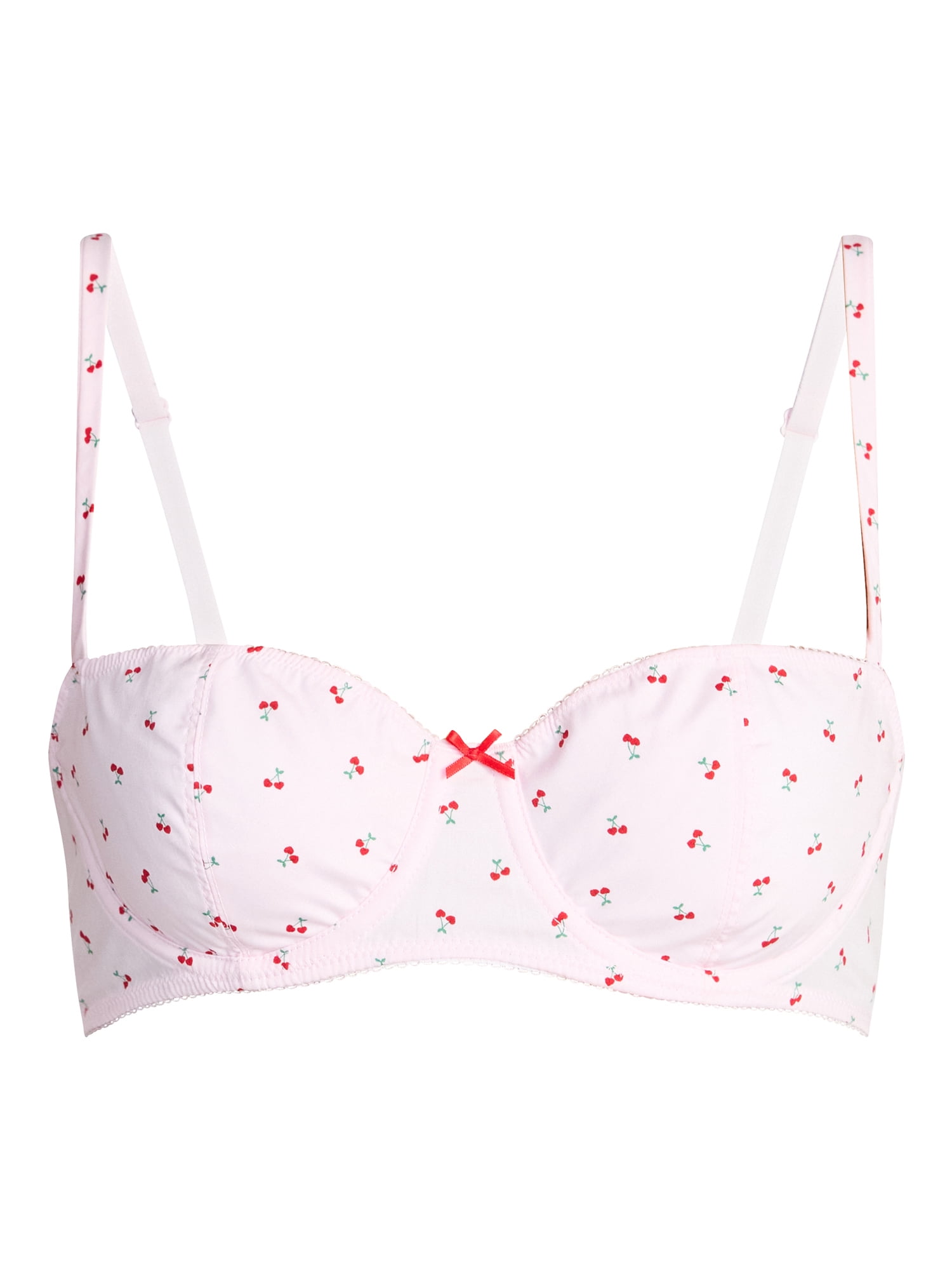 No Boundaries Wireless Woven Cotton Bra, Women's XS-XXXL