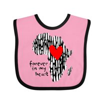 Inktastic Black History Month Forever in My Heart Ink Print Africa Boys or Girls Baby Bib