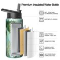 thumbnail image 2 of 18oz Plants Themed Water Bottle with Straw, Triple Insulated Stainless Steel Metal Bottle, Leak Proof Lids for Travel, Sports, Gym Suitable for Men Women, 2 of 6