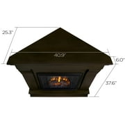 Real Flame Traditional Wood Espresso Chateau Electric Corner Fireplace