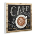thumbnail image 3 of Stupell Industries Chalkboard Style Cafe Sign Latte Coffee Beans Motif Wood Wall Art, 12 x 12, Design by ND Art, 3 of 5