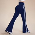 thumbnail image 5 of Women's Retro Wide Leg Side Striped Sports Pants Casual Loose Yoga Pants with Pockets, 5 of 5