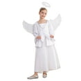 thumbnail image 2 of Ocealan Kids Girls Angel Paradise Outfits Pure White Long Sleeve Peplum Maxi Dress with Wings Set White 16, 2 of 7