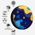 thumbnail image 4 of 80s-90s Style Color Splash Print Spare Tire Cover Waterproof Tire Wheel Protector for Car Truck SUV Camper Trailer Rv 14"-17", 4 of 5