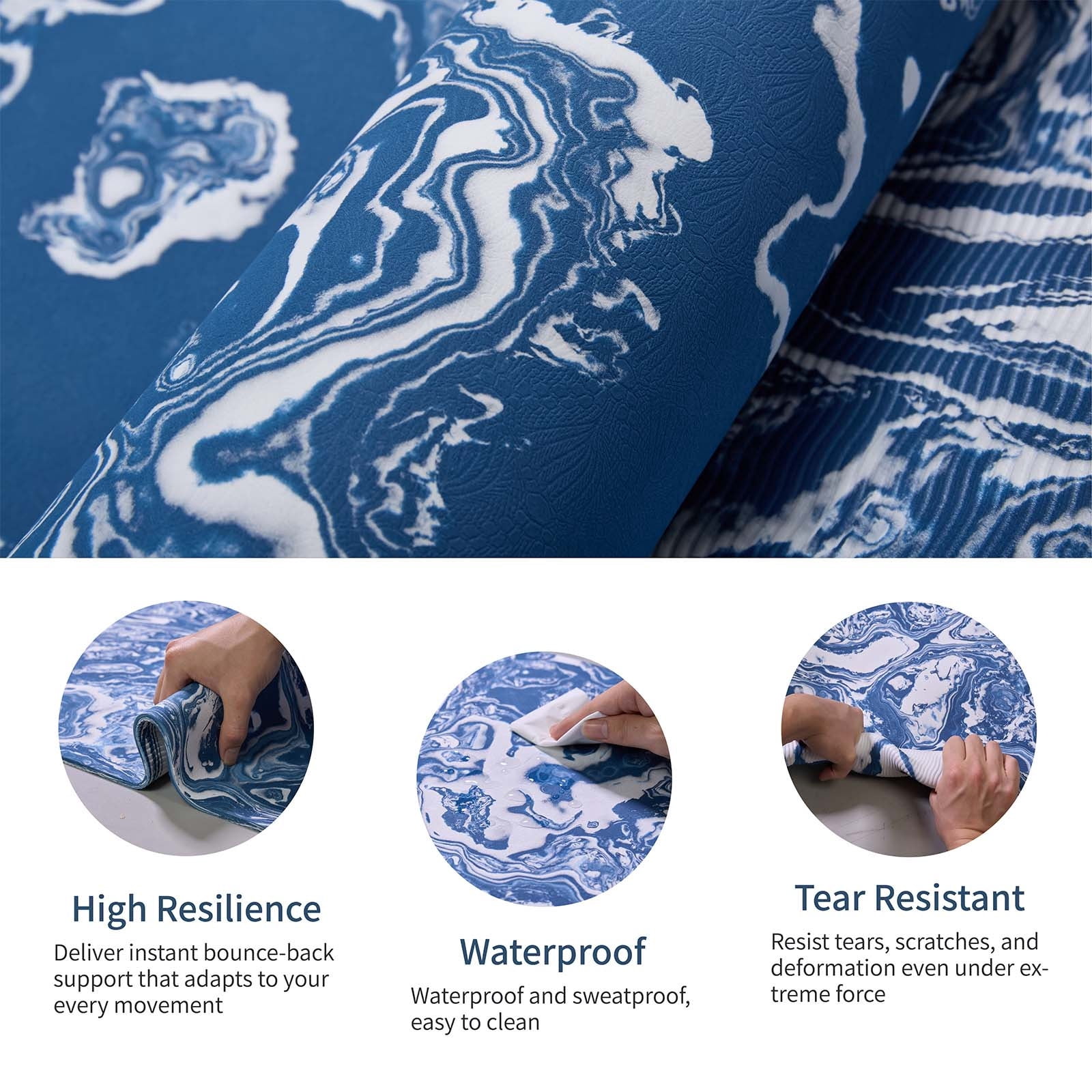 Extra Thick Non-Slip Yoga Mat for Women - 72x24 Inch TPE Exercise Mat with Grip Technology, Portable Workout Mat for Pilates, Home Fitness, and Floor Exercises