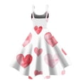 thumbnail image 4 of LWavelet 2026 Valentine's Ruffled Heart Dress, Women's Romantic Rose Pattern Sleeveless A Line Flowy Sundresses White 2XL, 4 of 4