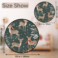 thumbnail image 2 of CURLYOOT Round Rug 3ft Christmas Tree Elk Area Rug, Washable Circle Mat Non Slip Floor Carpet Mat, Rustic Soft Indoor Rugs for Entryway Living Room Dining Room Bedroom, 2 of 7