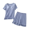 thumbnail image 1 of Birdeem Ensembles de Pyjama pour Femmes 2 Pcs Ensemble Décontracté Ample à Manches Courtes et Pantalon pour la Maison, 1 of 1