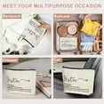 thumbnail image 6 of Unique Bargains 1Pc Large Durable Storage Gift Organizer Makeup Bag for Toiletry Beige, 6 of 7
