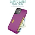 thumbnail image 3 of Smartish iPhone 12 / iPhone 12 Pro Wallet Case - Wallet Slayer Vol. 1 [Slim + Protective] Credit Card Holder (Silk) - Purple Reign, 3 of 8