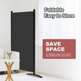 thumbnail image 3 of LUCKUP Room Divider 3 Panel Folding Privacy Screen for Bedroom, Living Room, Office, Freestanding Portable Temporary Wall Divider for Room Separation, 102" Lx71 W, Grey, 3 of 7