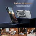 thumbnail image 4 of for iPhone 13 Pro Case with Screen Protector,Sliding Camera Cover,-Grade Cover with  Stand Phone Case 6.1" Grey, 4 of 6
