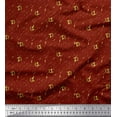 thumbnail image 1 of Soimoi Red Poly Georgette Fabric Abstract & Dollar Symbol Print Fabric by the Yard 42 Inch Wide, 1 of 3