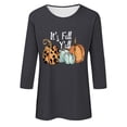 thumbnail image 5 of Sentmoon Vêtements d'Automne Chandails Graphiques à Col Rond Surdimensionnés pour Femmes, Coupe Ample avec Imprimé, Haut à Manches Longues Confortable pour l'Hiver, pour Fêtes d'Halloween et Événements Costumés, Gris Foncé m, 5 of 5