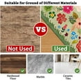 thumbnail image 3 of Office Chair Mat for Hardwood & Tile Floor,Boho Floral 36"x48" Office Computer Chair Mat for Rolling Chairs,Under Desk Non Slip Gaming Rug,Rubber Backing Large Low-Pile Carpet Protector Mat(Green), 3 of 11