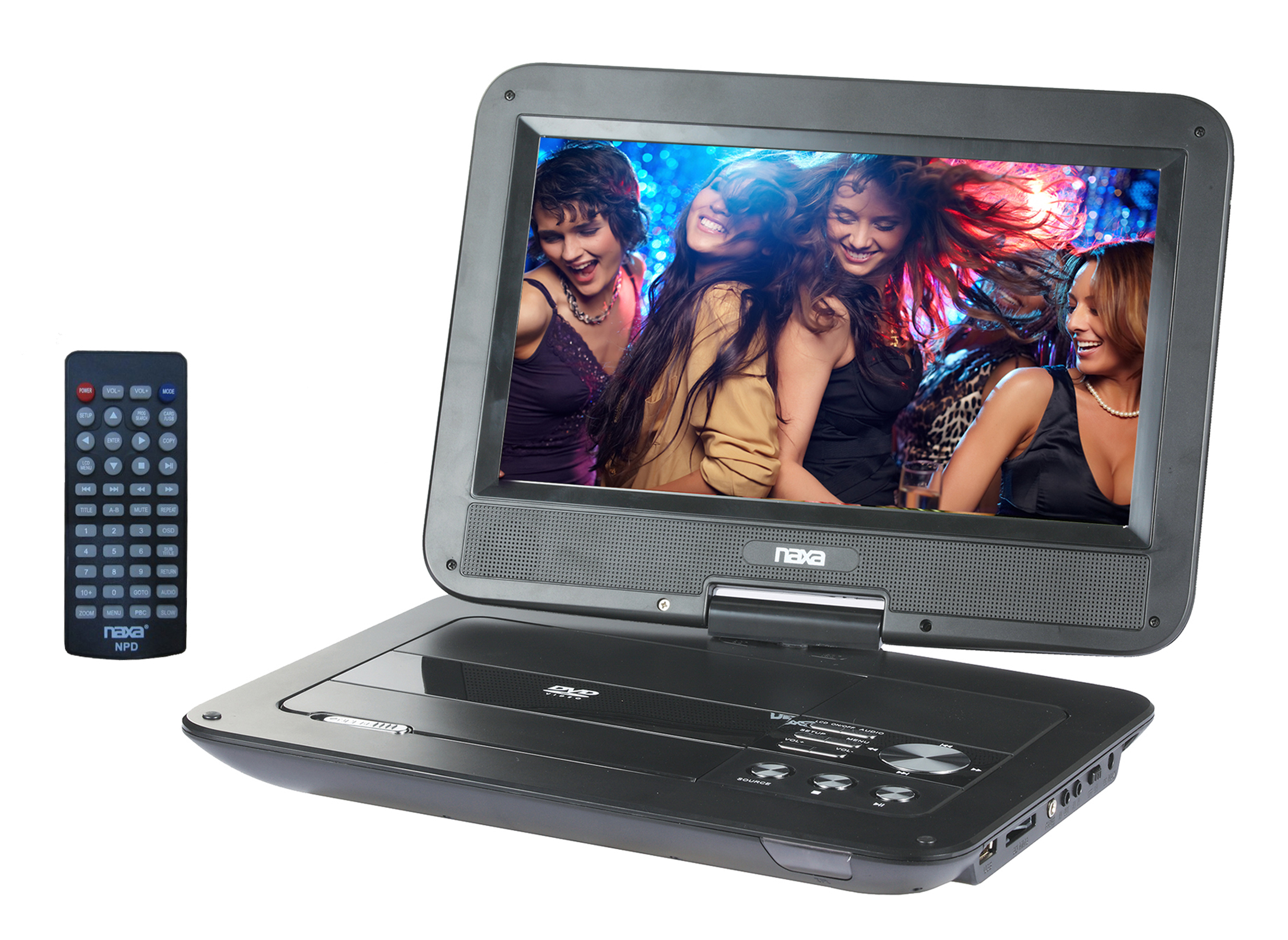 Naxa Electronics NPD-1003 10-Inch TFT LCD Swivel Screen Portable DVD Player with USB/SD/MMC Inputs - image 2 of 5