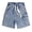 Light Blue-2760, variant on Kids' Drawsting Closure Denim Shorts,Ribbed Elastic Waist Summer Jeans Half Cargo Jeans, Light Blue,10-11 Years