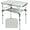White, variant on Small Folding Camping Table, 2ft Portable Picnic Table Aluminum 24" x 16" Folding Table, 3 Adjustable Heights Portable Lightweight Table Dining Table for RV, Picnic, Beach (White)