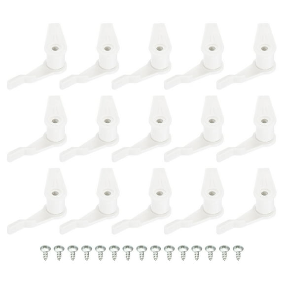 Uxcell 4.5mm Ceiling Lampshade Clips Fixed Buckle Light Fixture Accessories Plastic White 15 Pair