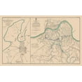 thumbnail image 2 of Bien 18x13 White Modern Wood Framed Museum Art Print Titled - Approaches Defenses Kentucky Ohio - Bien 1894, 2 of 4