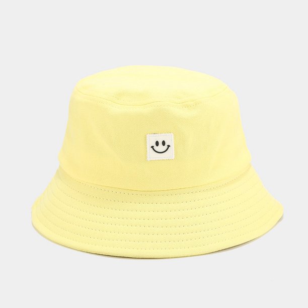 Chicuu Bucket Hat Smiley Face Sun Hat Hip Pop Casual Beach Outdoor Cap