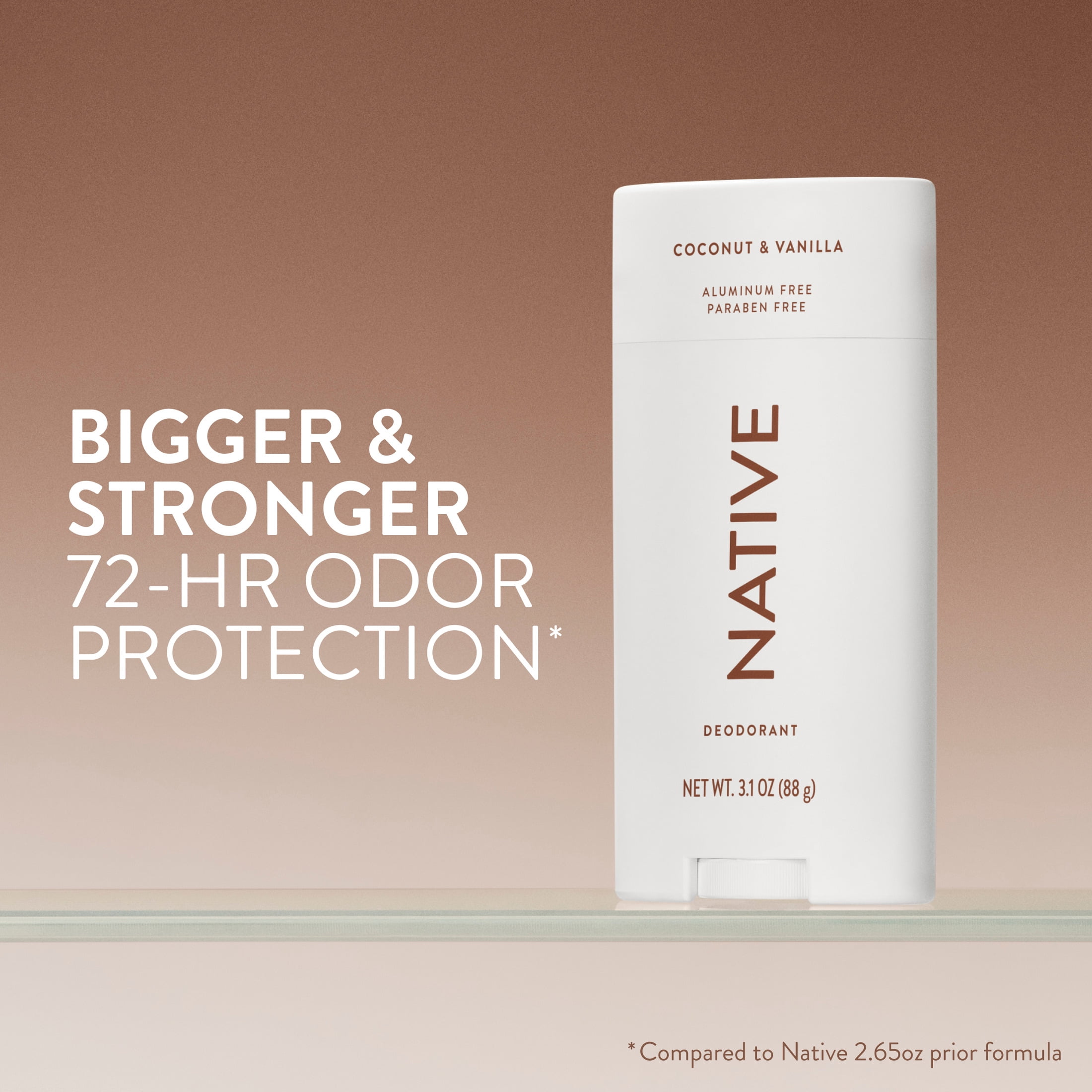Native Aluminum Free Deodorant For Men, 72 Hour Solid Deodorant Stick, Coconut & Vanilla, 3.1 oz
