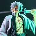 thumbnail image 5 of Sanemi Shinazugawa Figure Kimetsu No Yaiba Demon Figures Monster Slayer Action Figure Ghost Slayer Anime Figure for Collection Desk Decor Green+white, 5 of 7