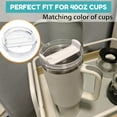 thumbnail image 5 of 40 OZ Tumbler Lid Replacement Fit for  Cup, 2 Pack Clear Replacement Lids Fit Travel Tumbler, Spill Proof Tumbler Covers for Cup Accessories (Clear - White), 5 of 7