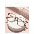 thumbnail image 5 of Women's Reading Glasses Square Round Shape Large Frame PC Metal Photochromic Multifocus Blue Light Blocking Readers for Women Magnification 3.5x,Brown, 5 of 10