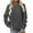 Dark Gray, variant on VANLOFE Women's Solid Color Long Sleeve Sweatshirt Round-Neck Sweatshirt for Women Women's Soft Warm Blue Sweatshirt S