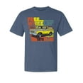thumbnail image 1 of Wild Bobby, Ford Free Wheelin 1978 Bronco Classic Rasta 70s, Cars and Trucks, Garment-Dyed Washed Look Short Sleeve Tees, Navy, 2XL, 1 of 3