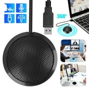 Conference USB Microphone, Computer Desktop Mic,Plug & Play Omnidirectional Condenser PC Laptop Mics for Online Meeting/Class,Skype,Recording,Chatting,Zoom,(Windows/Mac OS X)