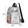 thumbnail image 3 of FORMRS Women's Travel Backpack Purse Anti-Theft Hidden Pockets Casual Shoulder Bag, Pink Boat, 3 of 7
