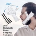 thumbnail image 4 of Coolmee Men Beard Styling Comb Rotatable Beard Modeling Ruler with 3 Razors Beauty Tools For Hair Trimming, 4 of 7